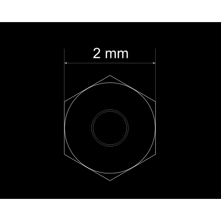 Imitacje nakrętek ze szpilką 2 mm – 120 szt.